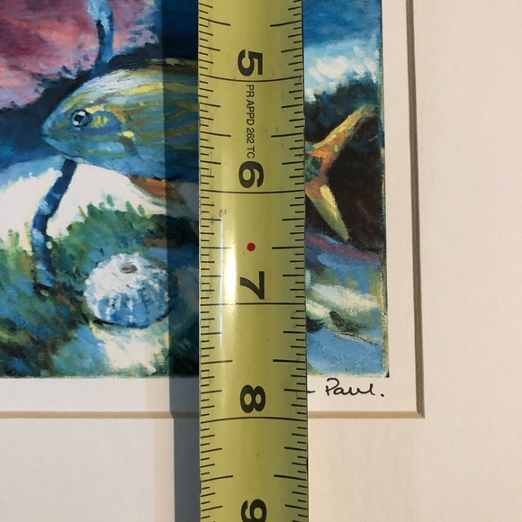 Artist Signed Watercolor Print - Rich Colors Intense Light - Bahama Fish Ocean - Picture 6 of 11